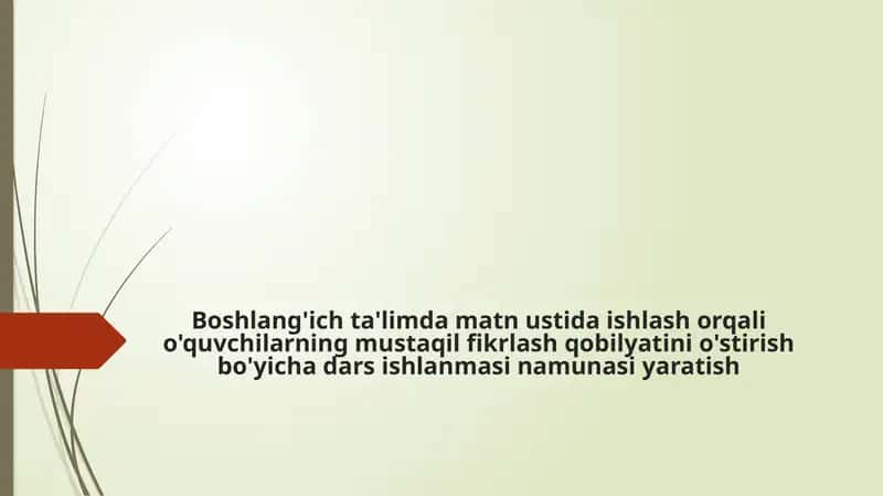 Matnustida ishlashning maqsadlari