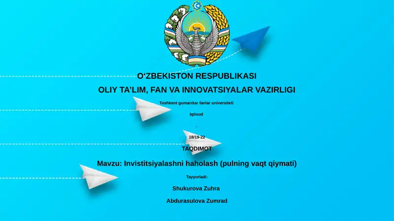 Invistitsiyalashni haholash (pulning vaqt qiymati)