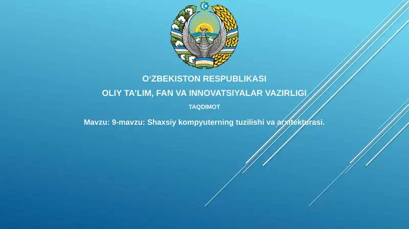 Shaxsiy kompyuterning tuzilishi va arxitekturasi