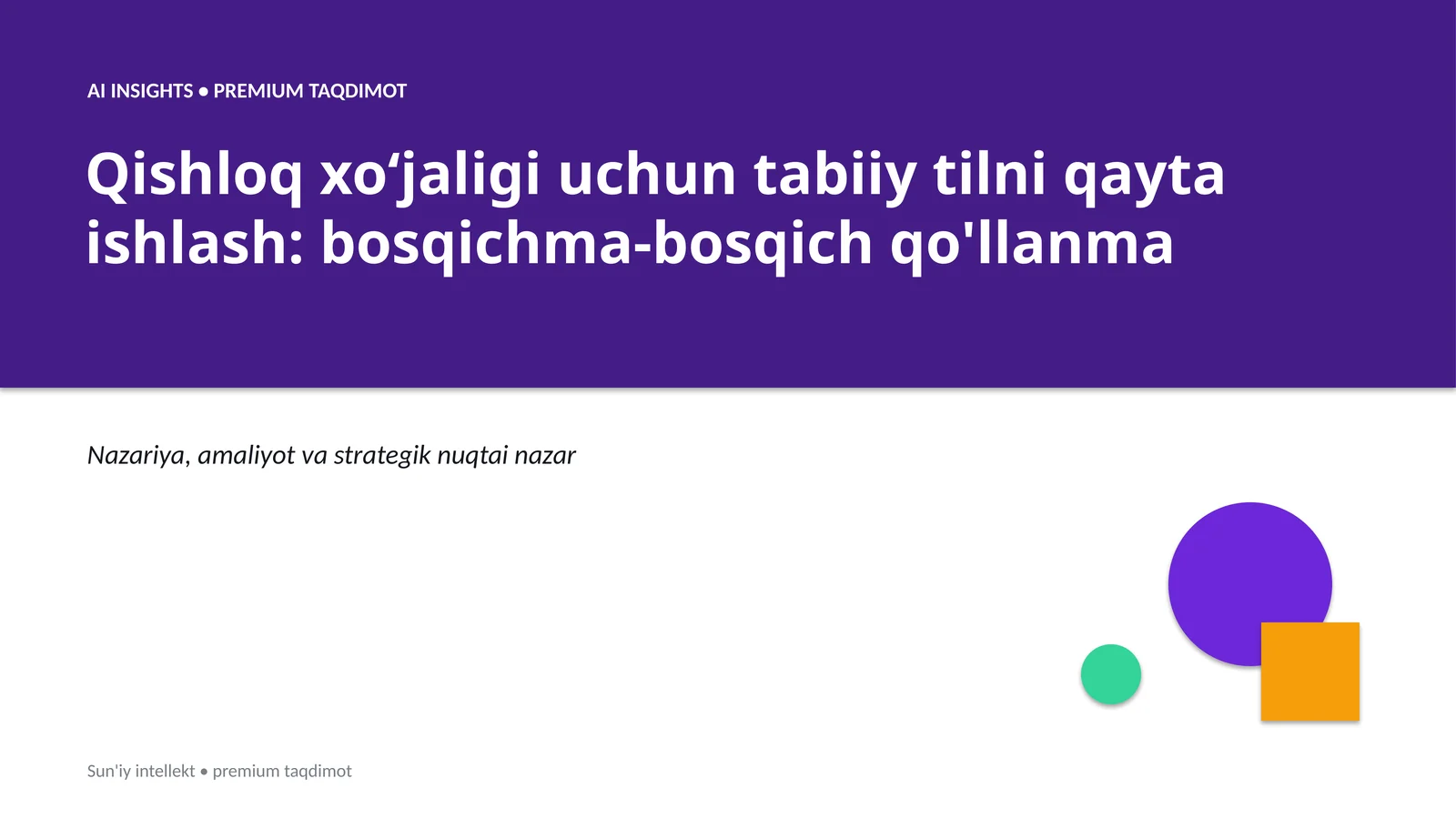 Premium Taqdimot