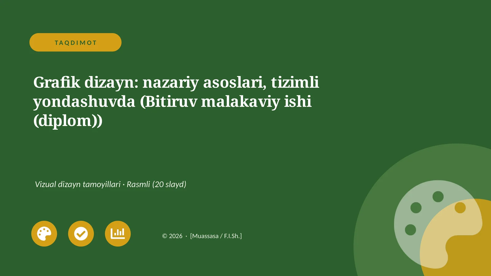 Grafik dizayn: nazariy asoslari, tizimli yondashuvda (Bitiruv malakaviy ishi (diplom))