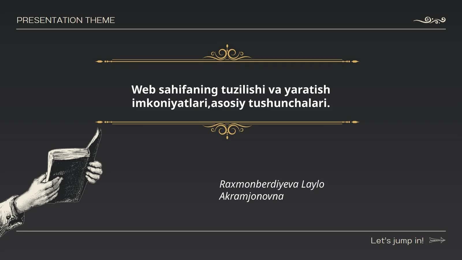 Veb-sahifaning tuzilishi va asosiy elementlari