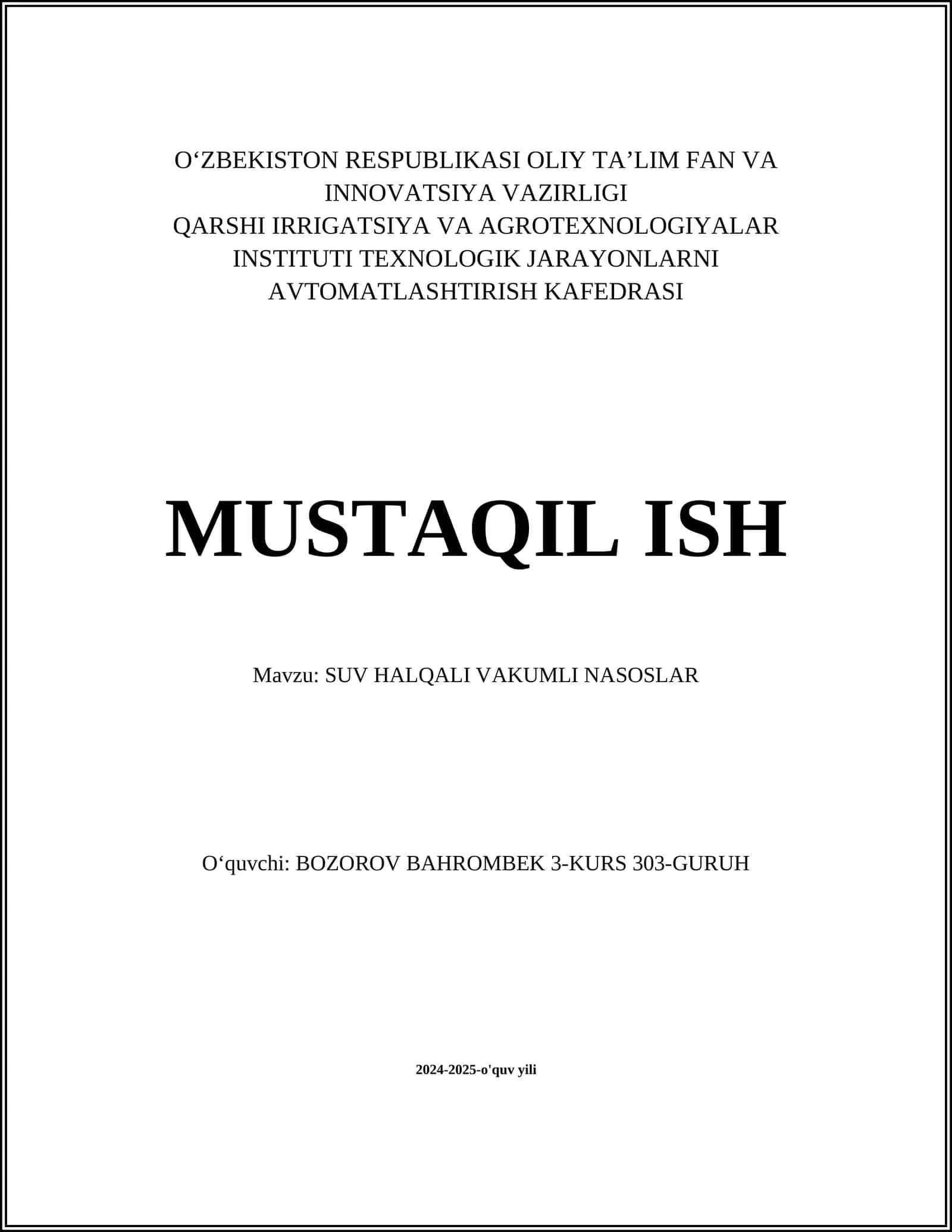 SUV HALQALI VAKUMLI NASOSLAR