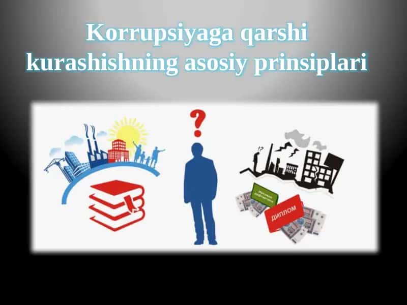Korrupsiyaga qarshi kurashishning asosiy prinsiplari