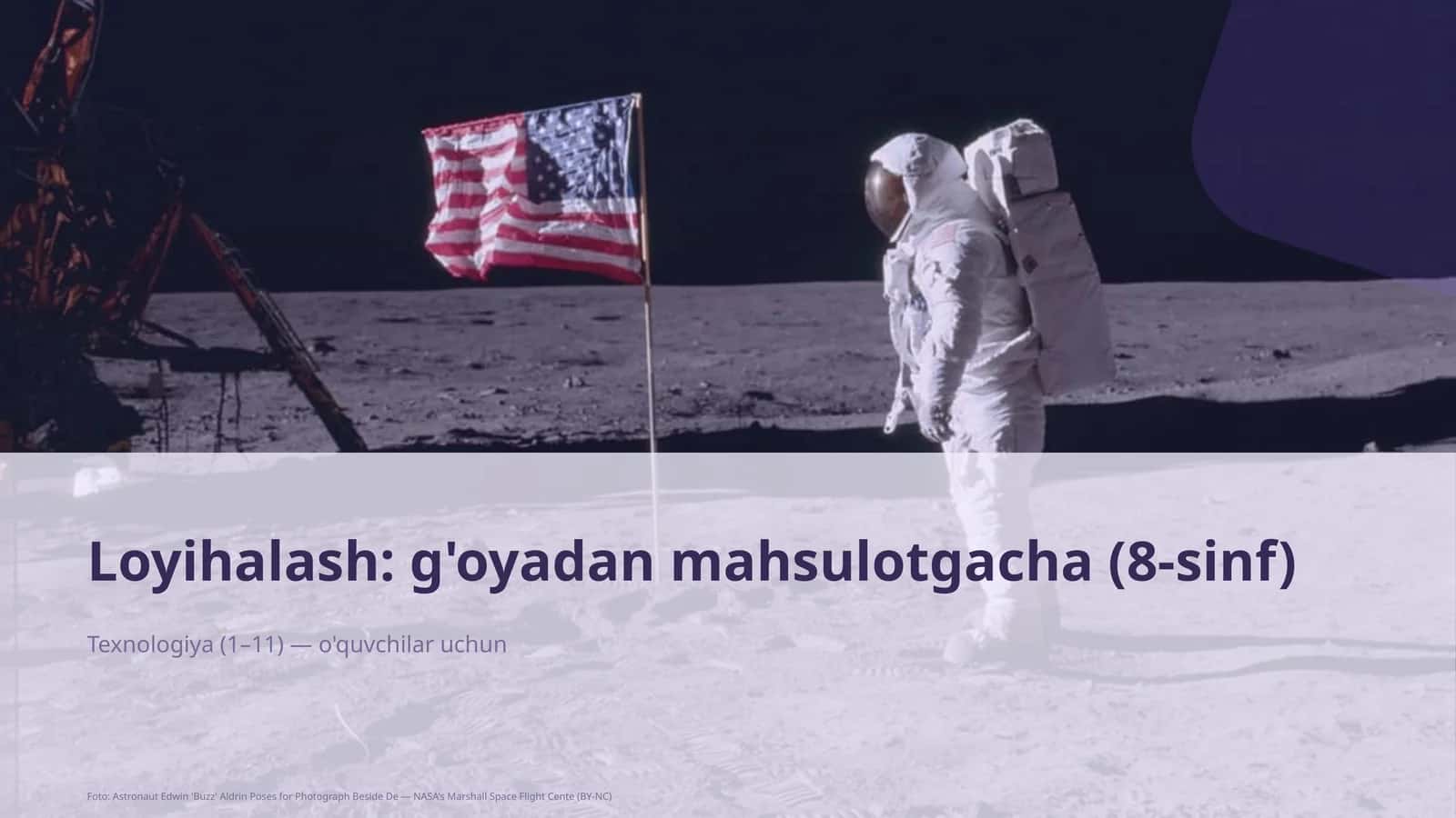 Loyihalash: g'oyadan mahsulotgacha (8-sinf)