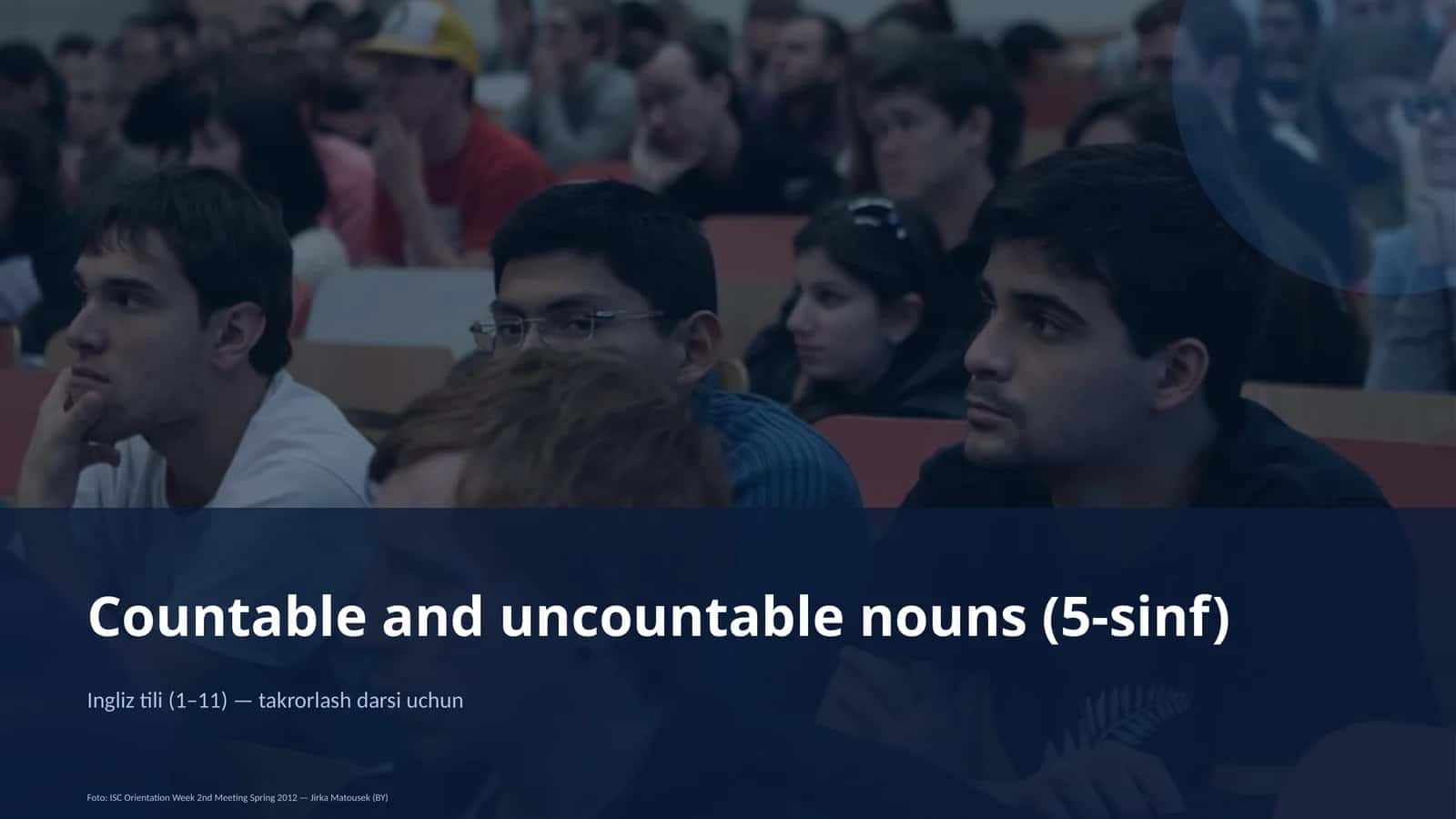 Countable and uncountable nouns (5-sinf)