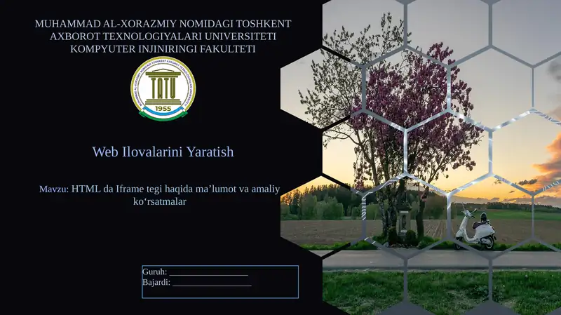 HTML da Iframetegihaqidama’lumotvaamaliyko‘rsatmalar