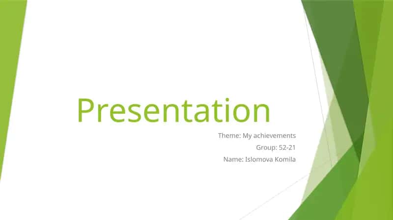 My achievements