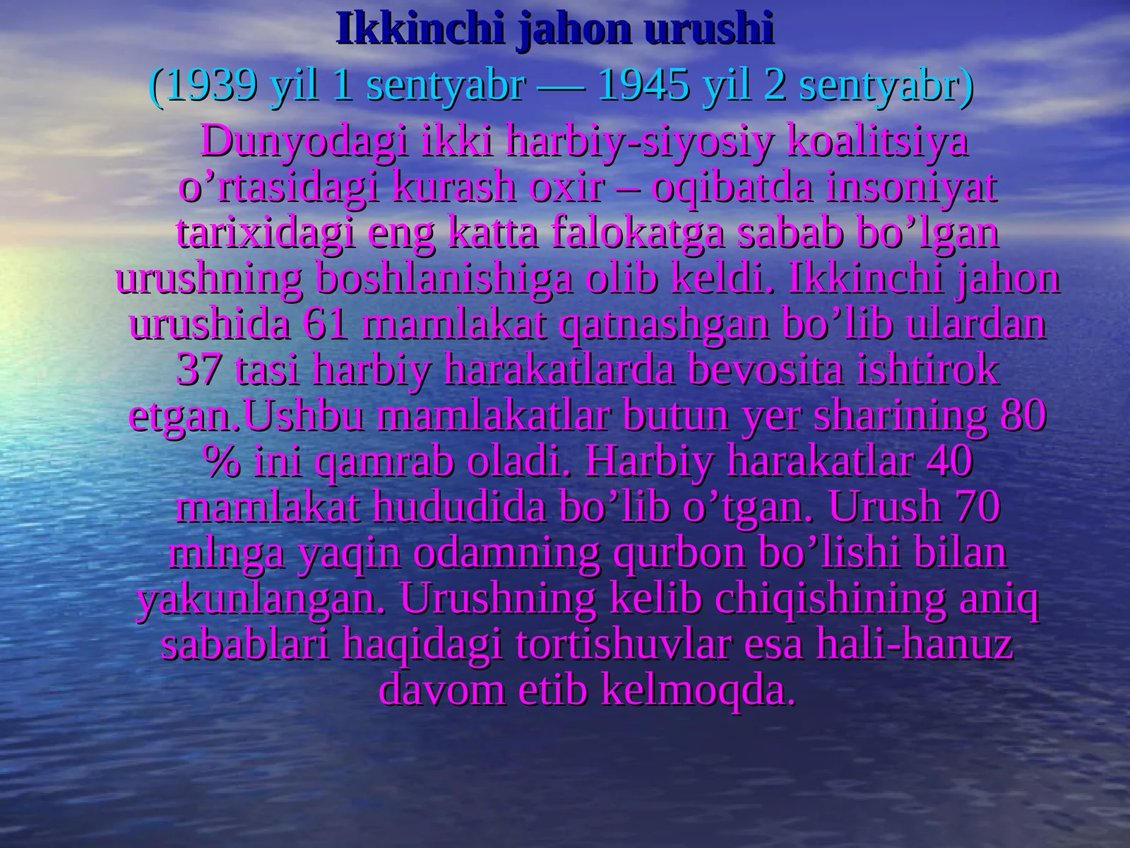 Ikkinchi jahon urushi