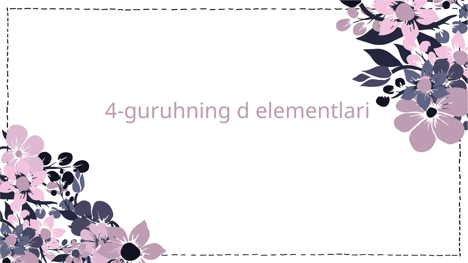 4-guruhningd elementlari