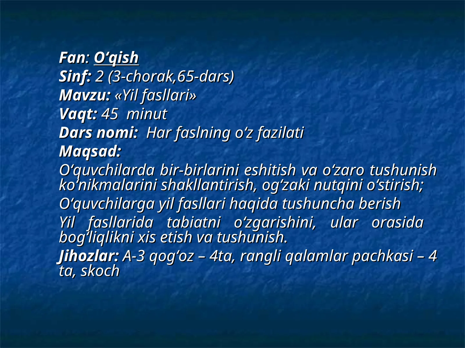 «Yil fasllari»