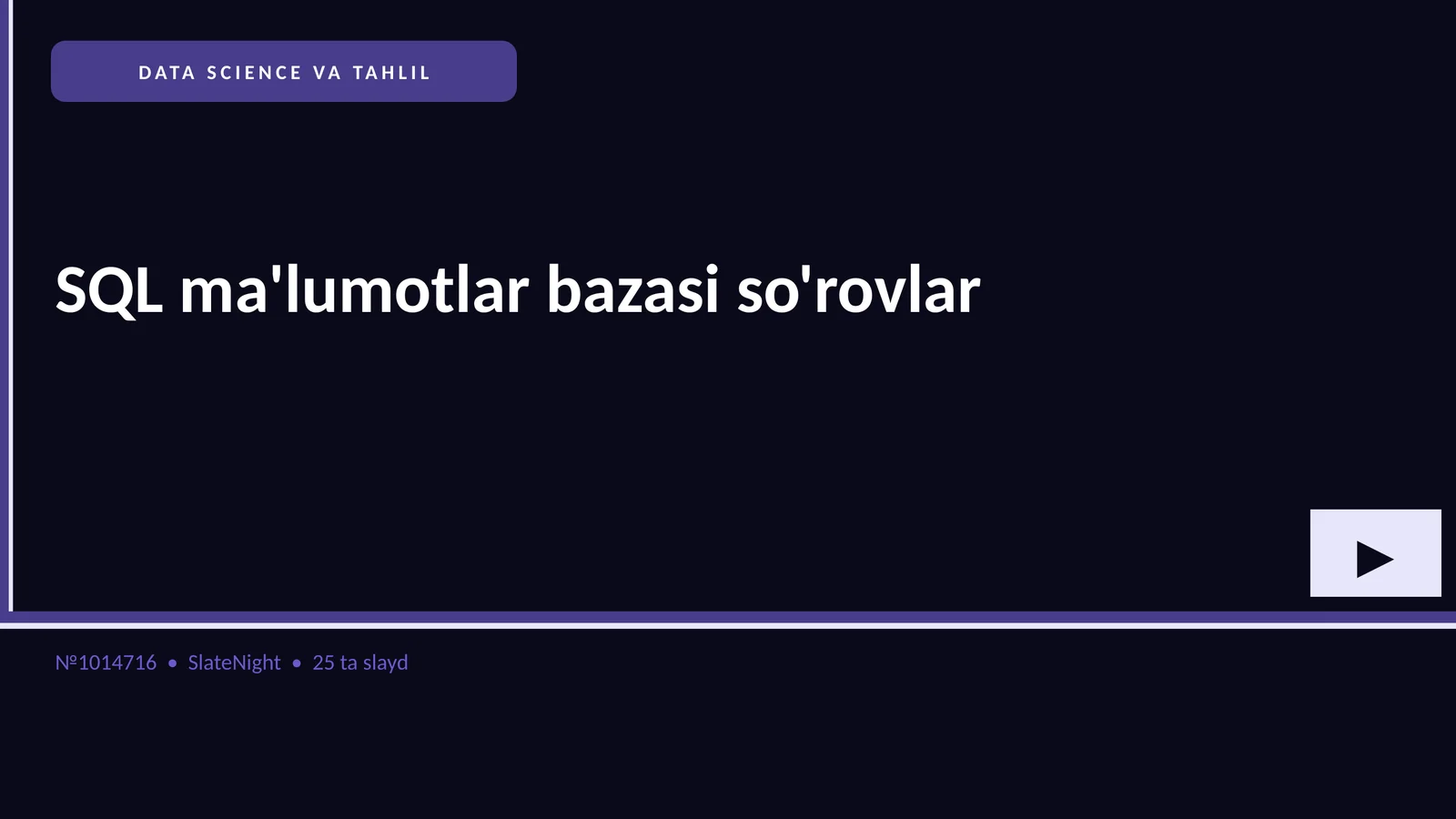 DATA SCIENCE VA TAHLIL