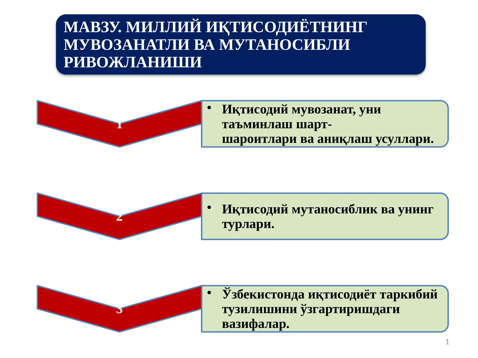Иқтисодий мувозанат, уни таъминлаш шарт-шароитлари ва аниқлаш усуллари