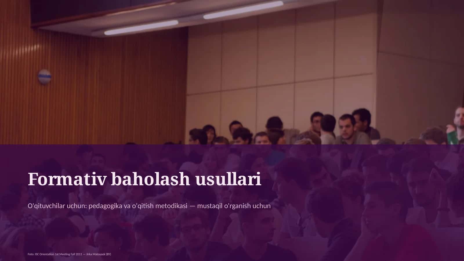 Formativ baholash usullari