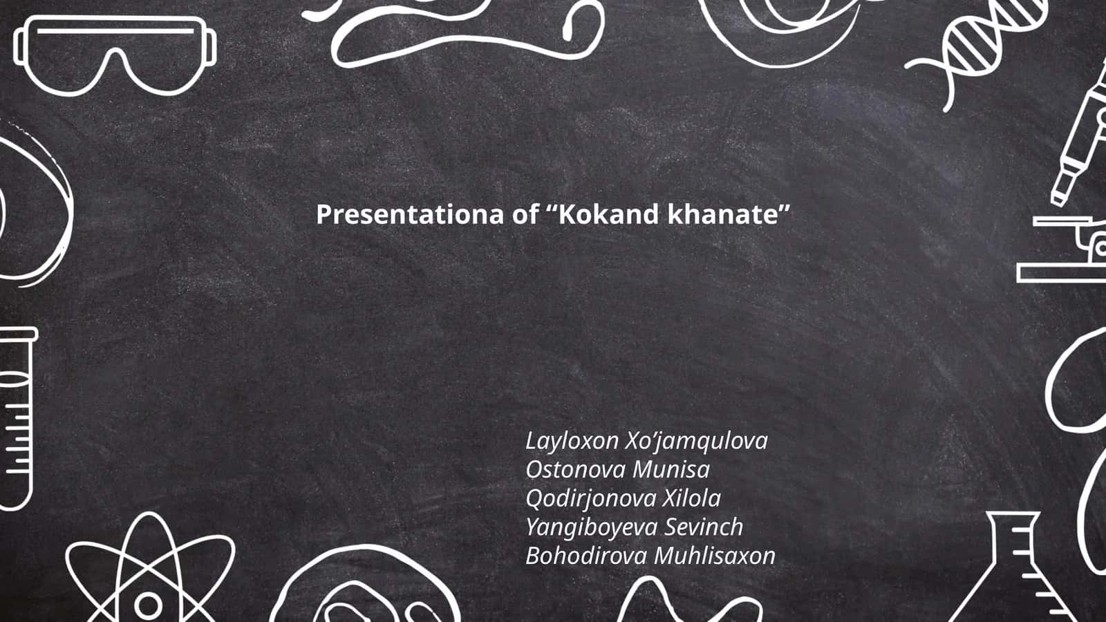 Presentationa of “Kokand khanate”