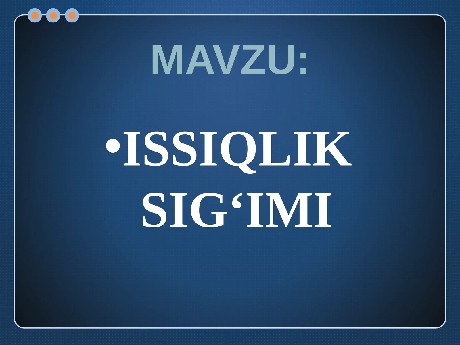 Issiqlik sigʻimi
