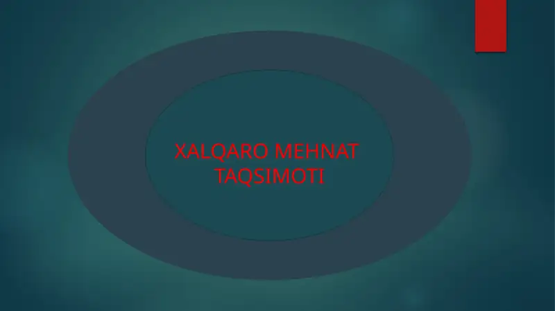 Xalqaro mehnat taqsimoti