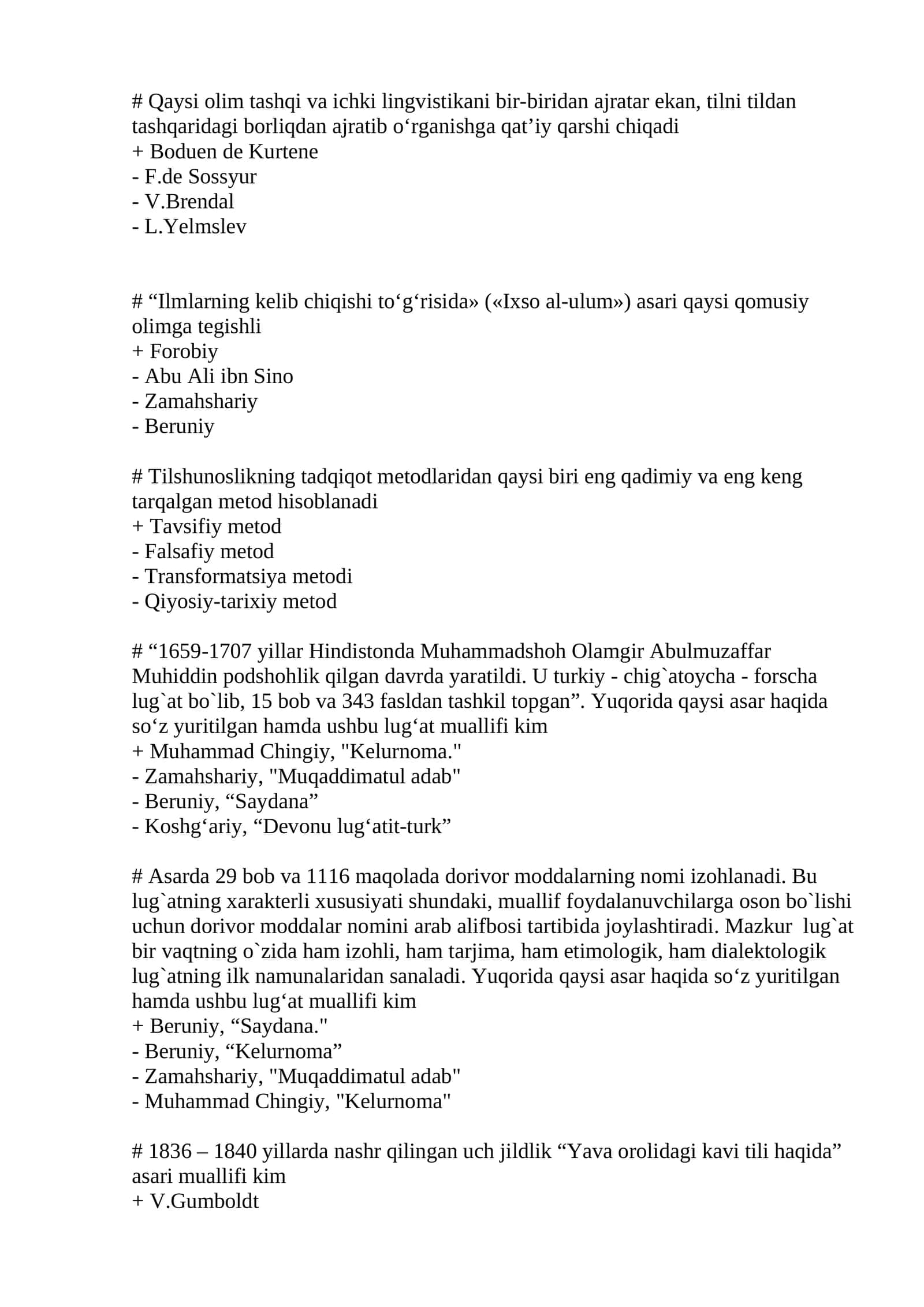 1659-1707 yillar Hindistonda Muhammadshoh Olamgir Abulmuzaffar Muhiddin podshohlik qilgan davrda yaritilgan turkiy - chig`atoycha - forschalug`at