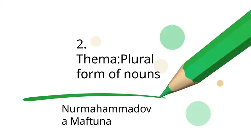 Plural Form of Nouns