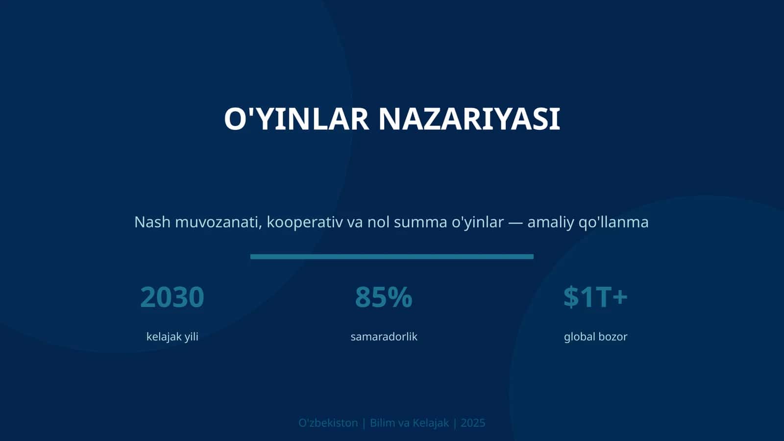 O'YINLAR NAZARIYASI