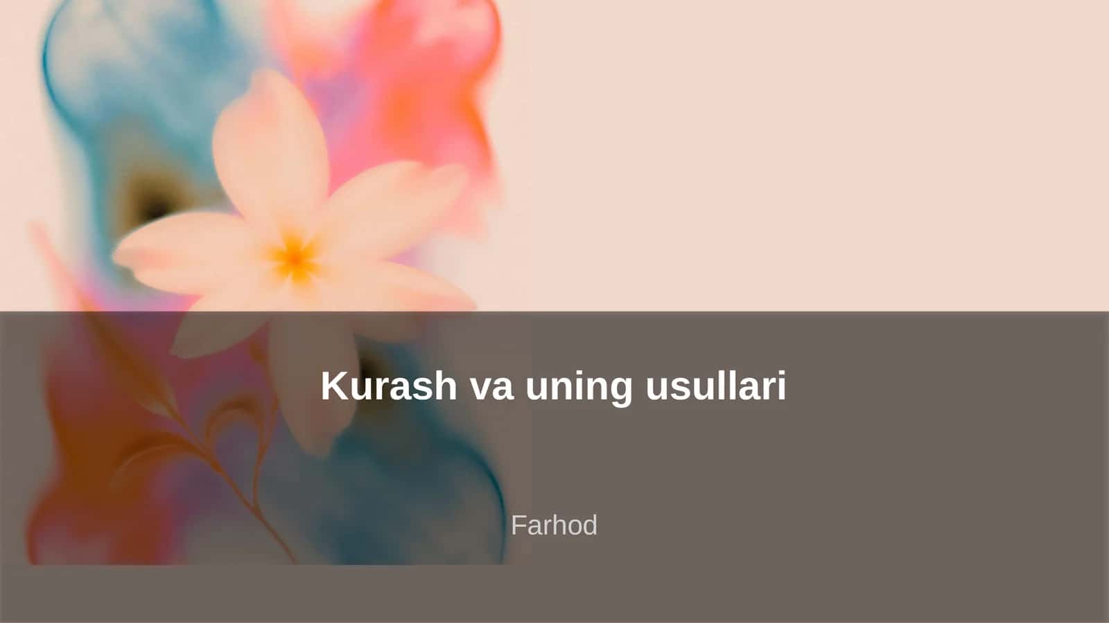 Kurash va uning usullari