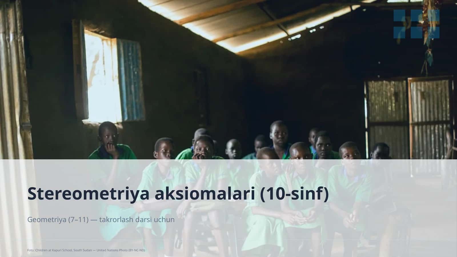 Stereometriya aksiomalari (10-sinf)