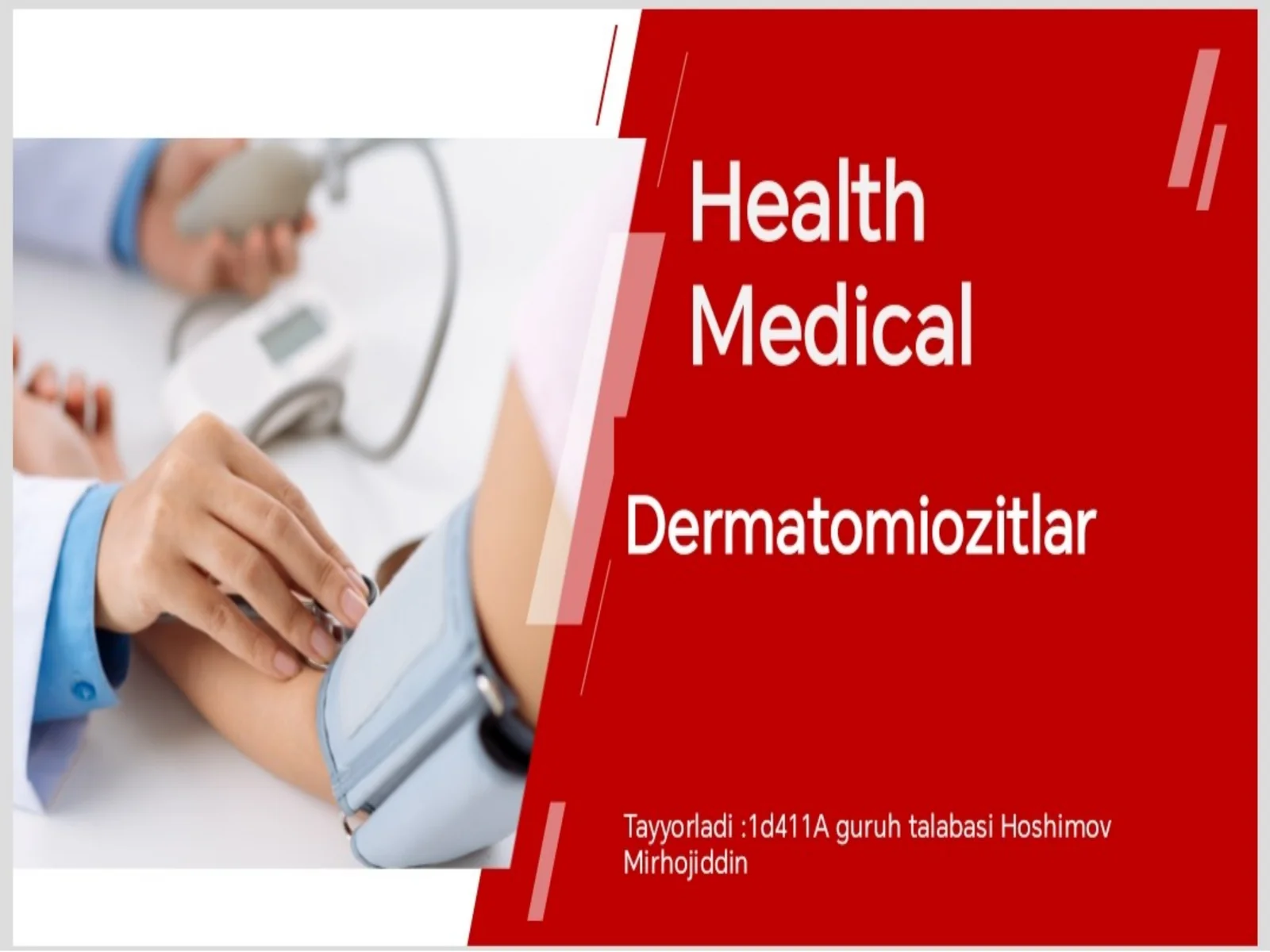 Pediatriyada Dermatomiozitlar