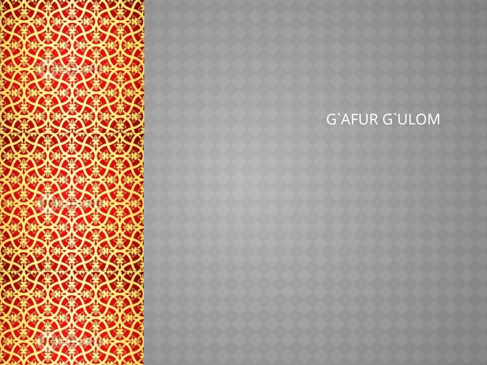 G`AFUR G`ULOM