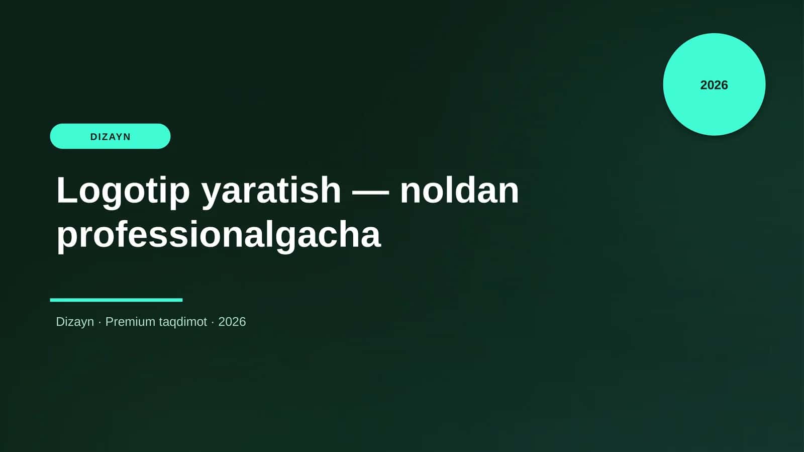 Logotip yaratish — noldan professionalgacha
