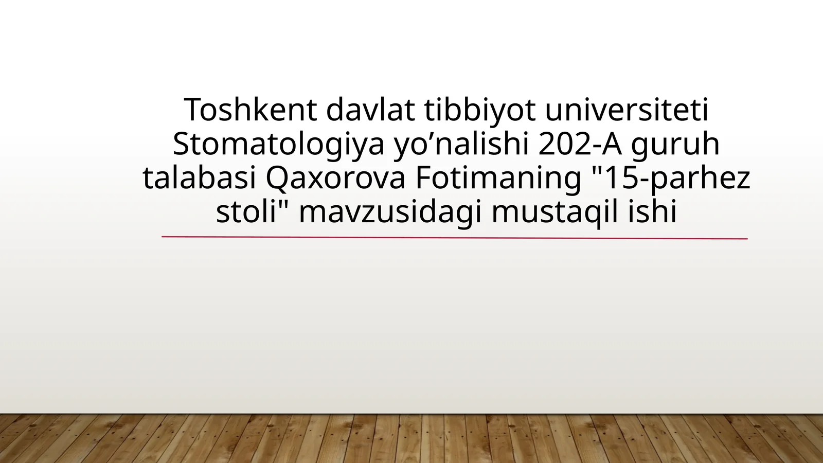 15-parhez stoli