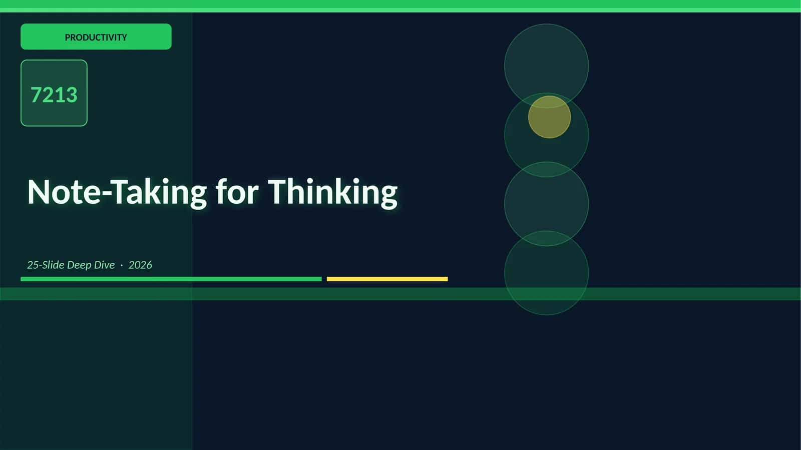 Note-Taking for Thinking