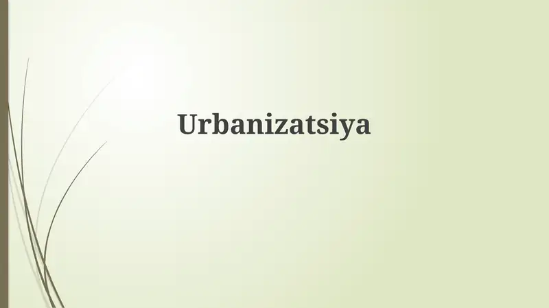 Urbanizatsiya