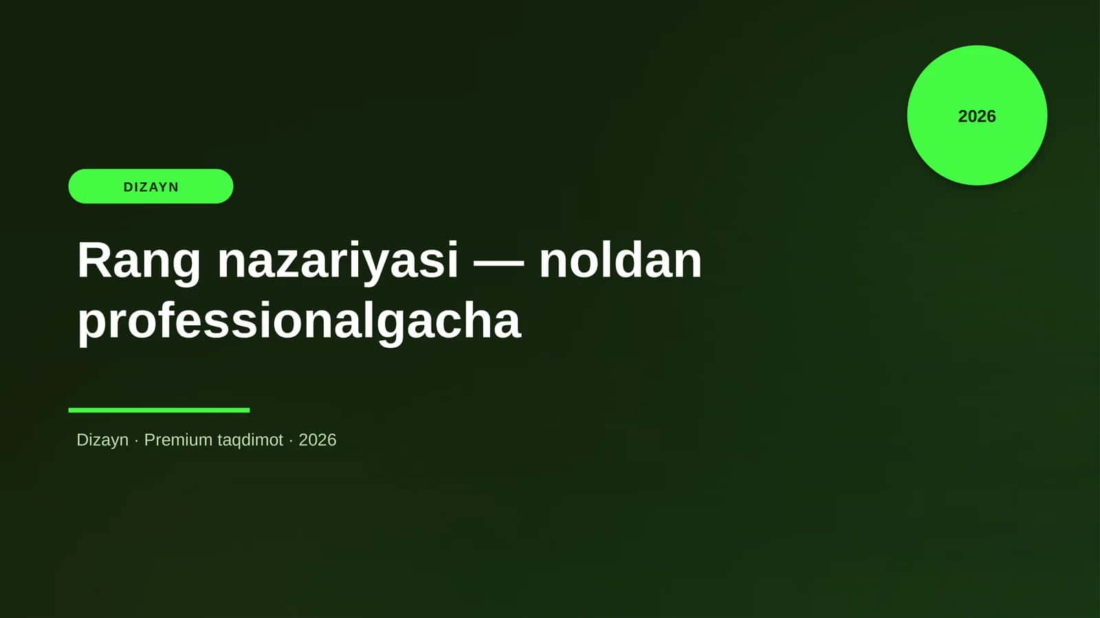 Rang nazariyasi — noldan professionalgacha