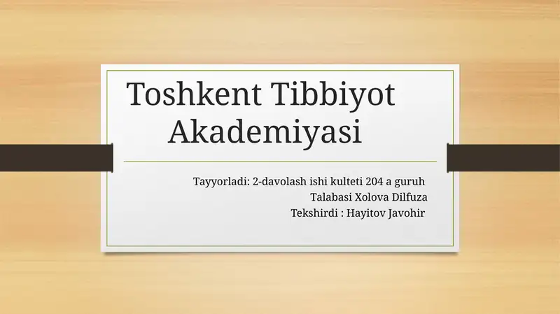 Kimyoviy qurol. Zaxarli moddalarning tasnifi. Kimyoviy vaziyatni baholash
