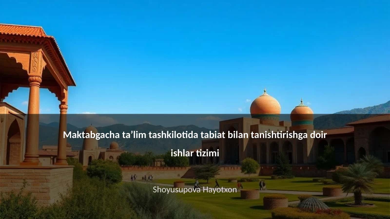 Tabiat bilan tanishtirishga doir ishlar tizimi