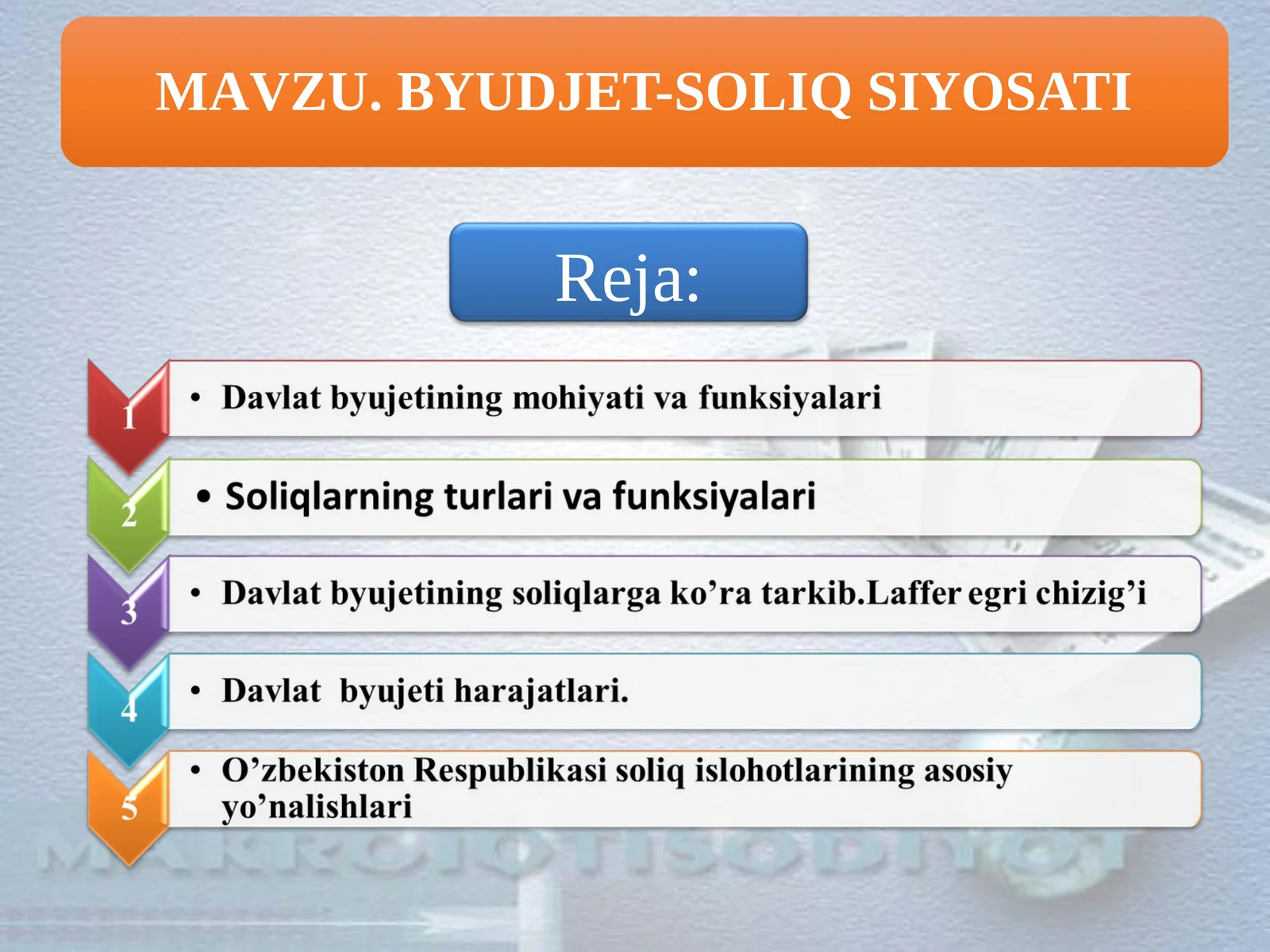 BYUDJET-SOLIQ SIYOSATI