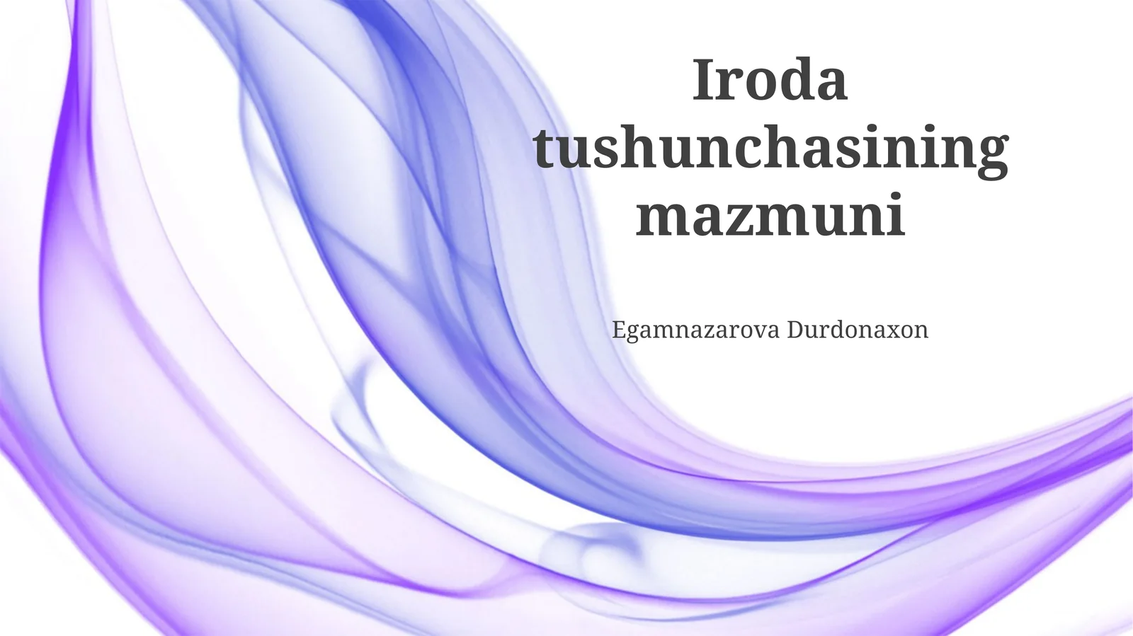Iroda Zaifligi va Uni Yengish