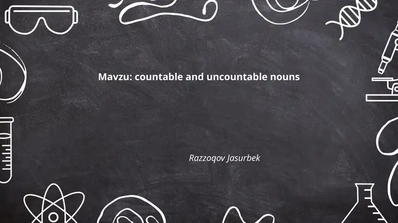 countable and uncountable nouns