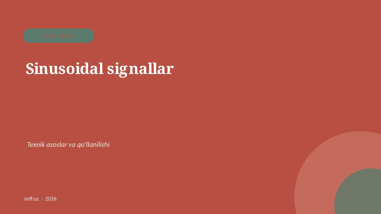 Sinusoidal signallar