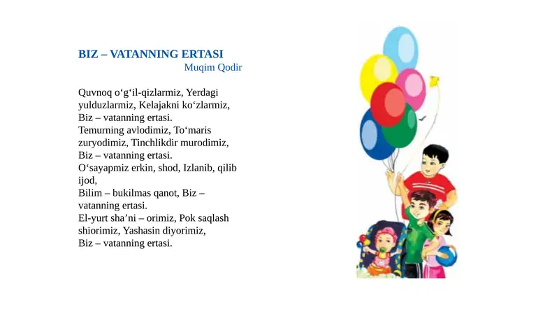 Biz – VATANNING ERTASI