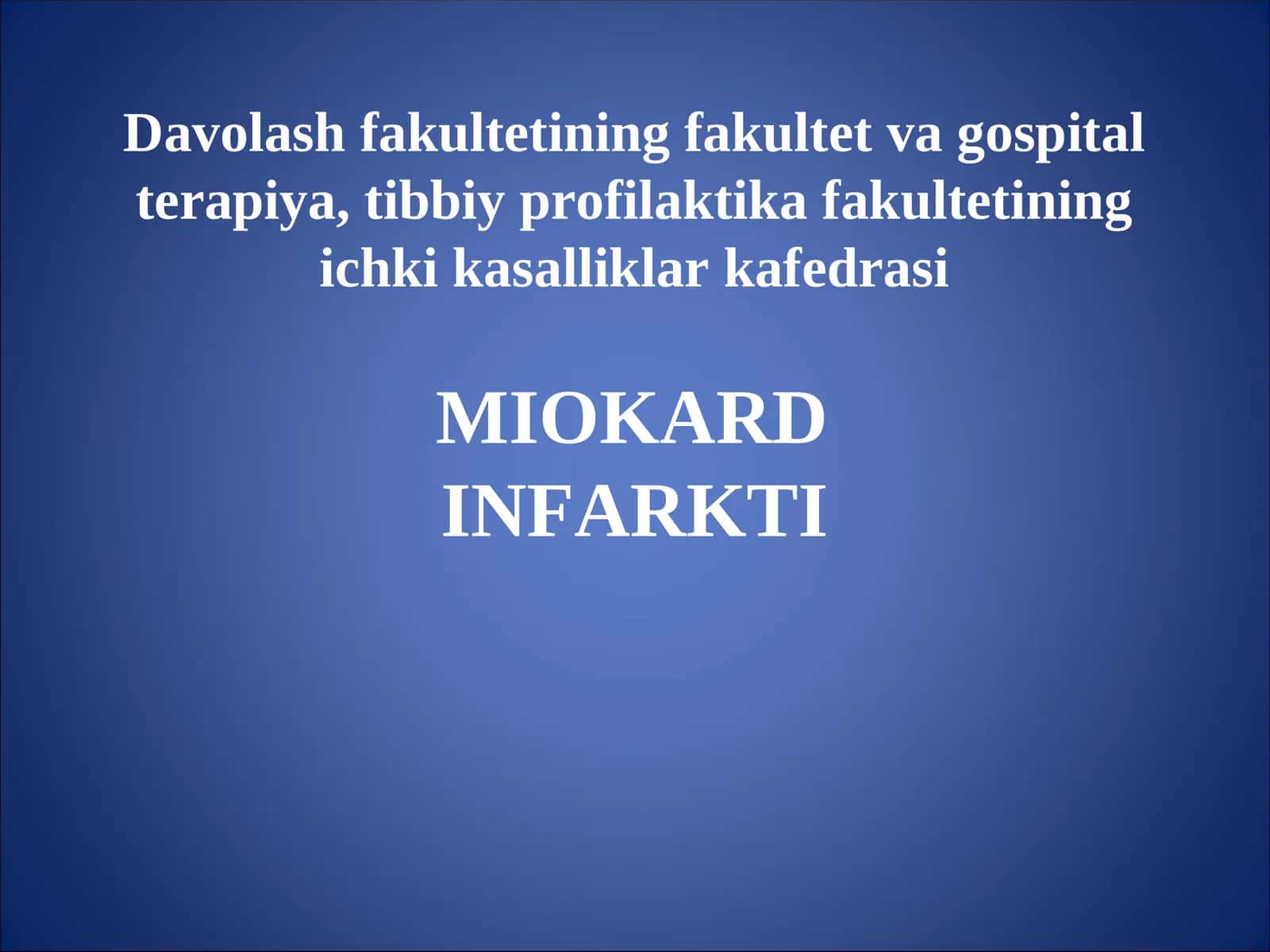 MIOKARDINFARKTI