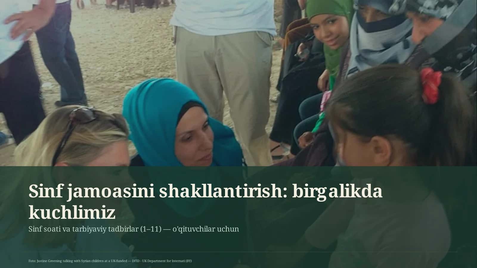 Sinf jamoasini shakllantirish: birgalikda kuchlimiz