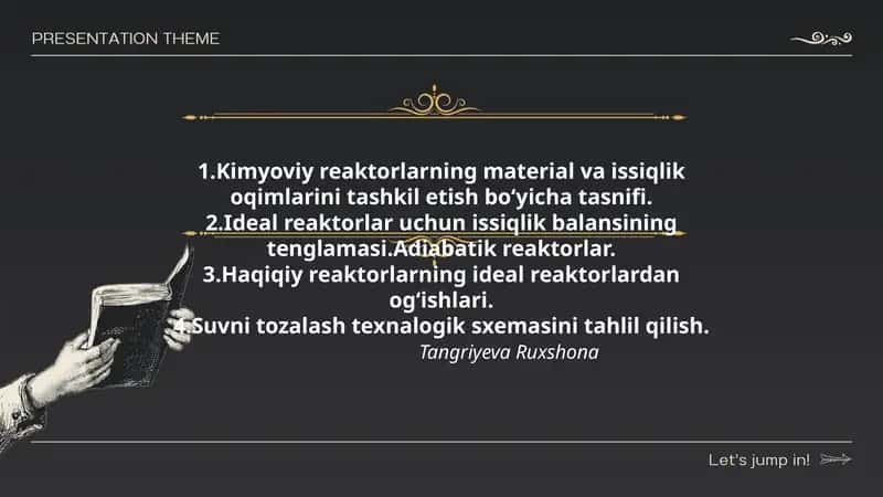 Kimyoviy reaktorlarning material va issiqlik oqimlarini tashkil etish boʻyicha tasnifi