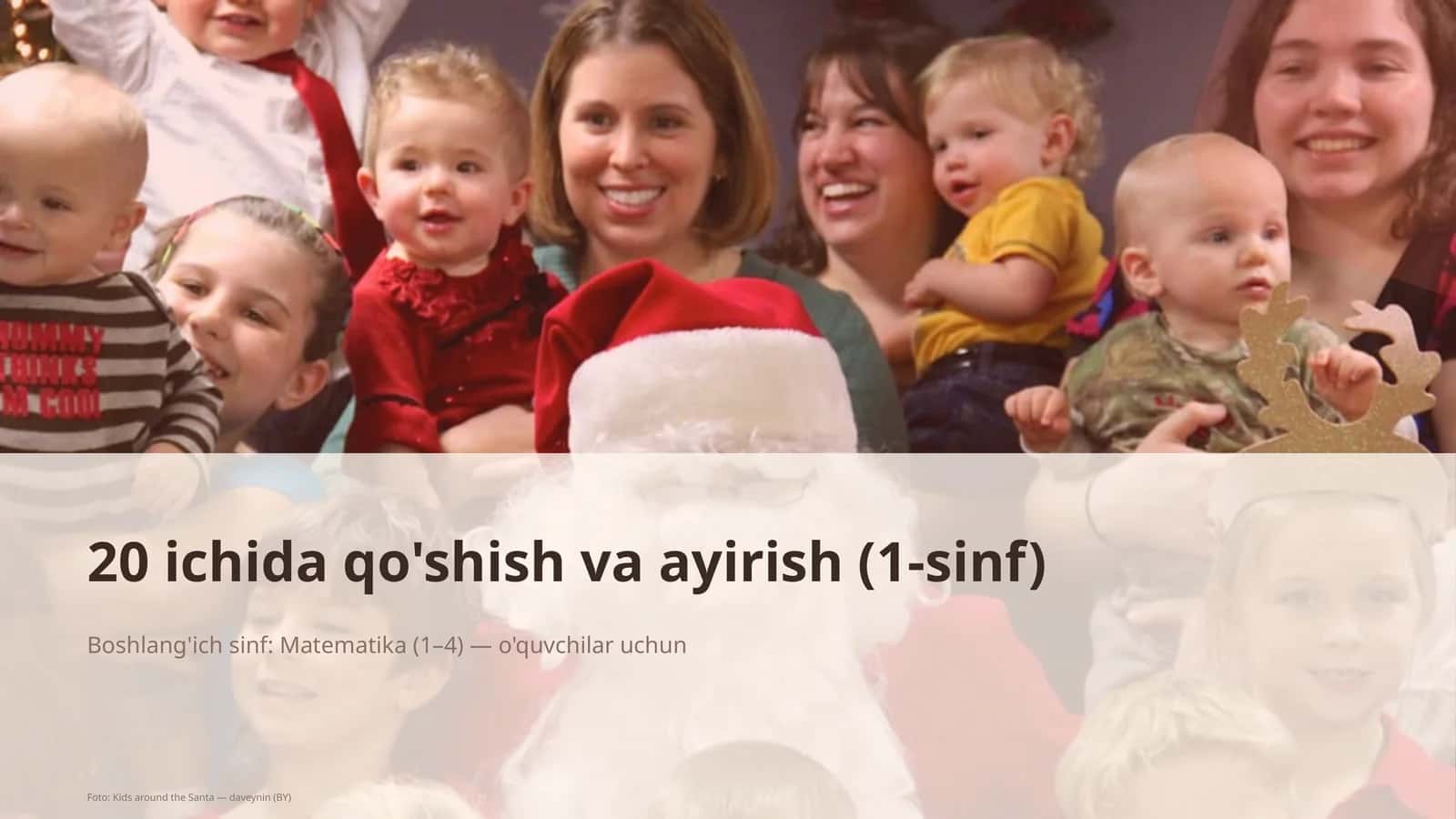 20 ichida qo'shish va ayirish (1-sinf)