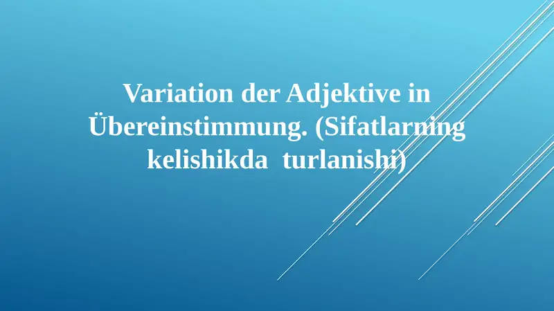 Adjektivdeklination