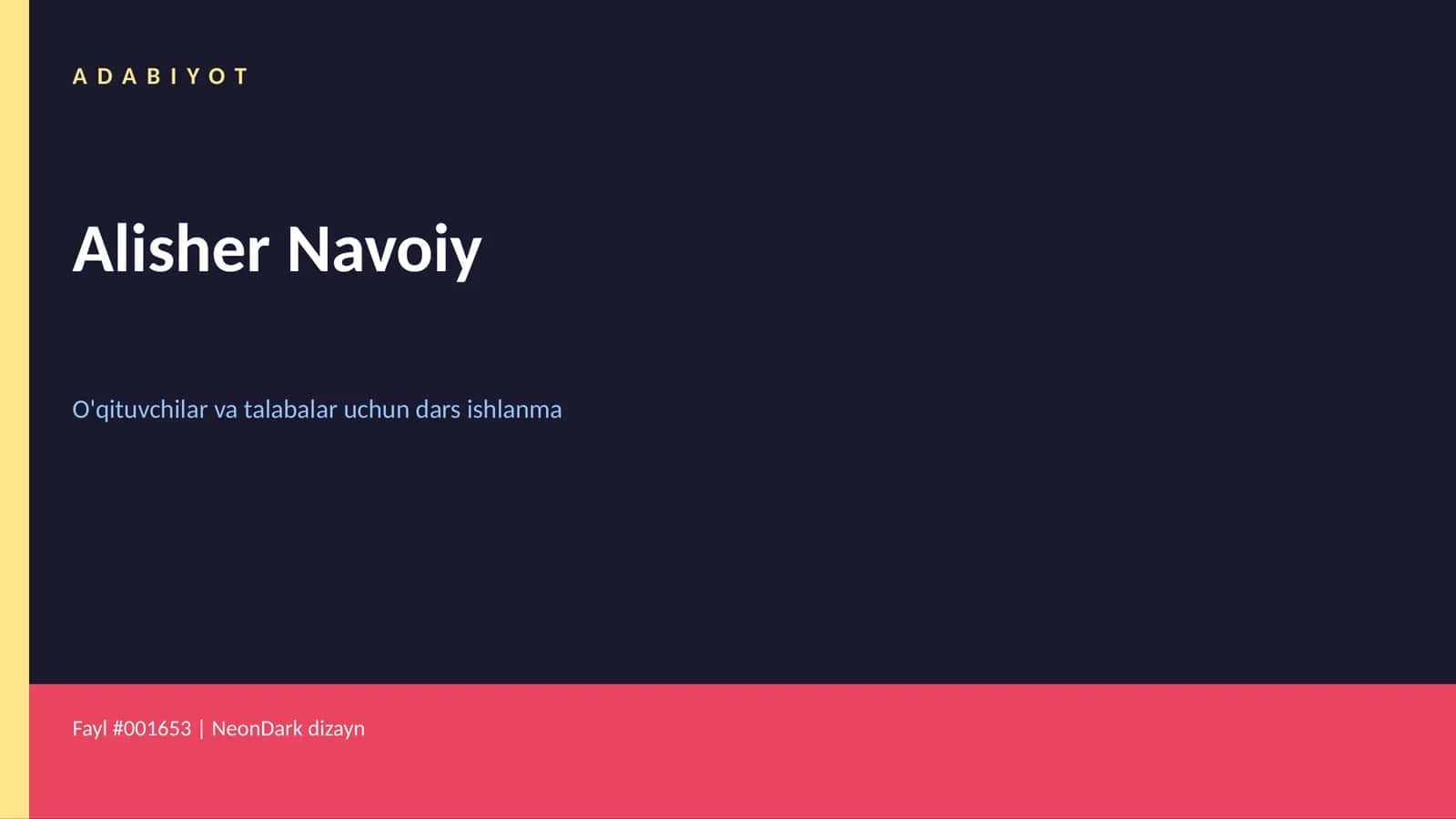 O'qituvchilar va talabalar uchun dars ishlanma