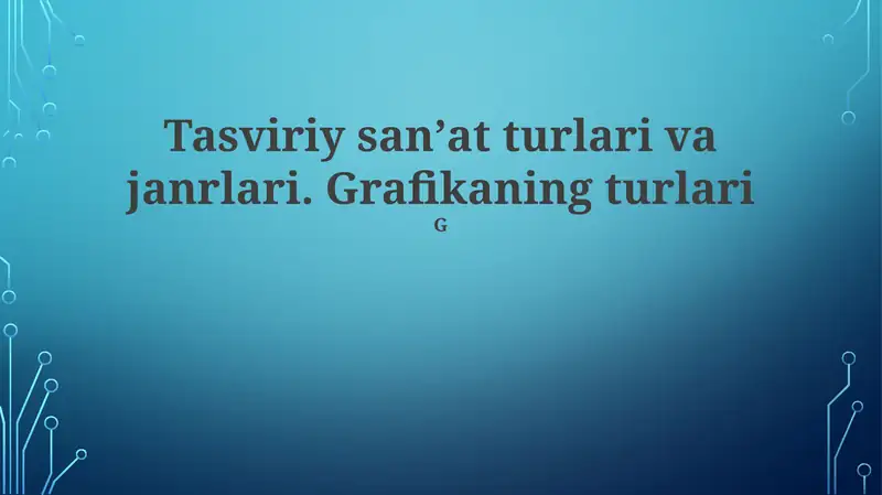 Tasviriy sanʼat turlari va janrlari