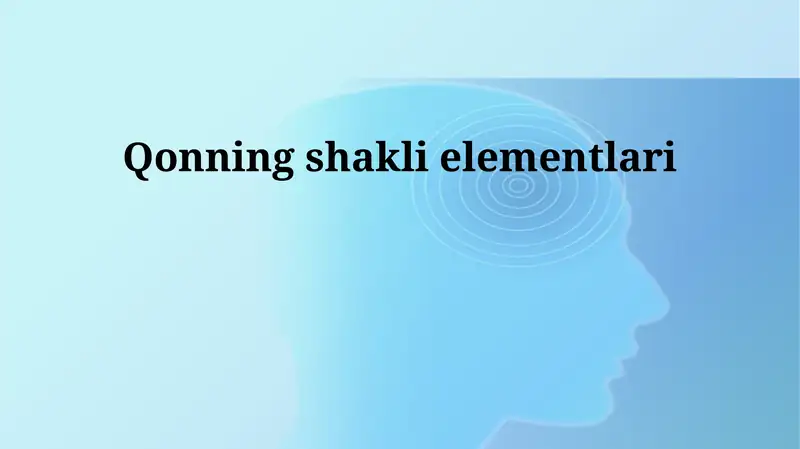 Qonning shakli elementlari