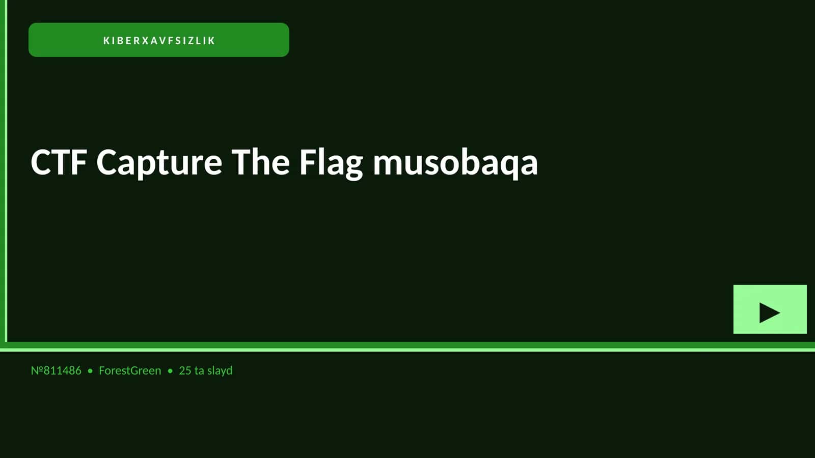 KIBERXAVFSIZLIK CTF Capture The Flag musobaqa