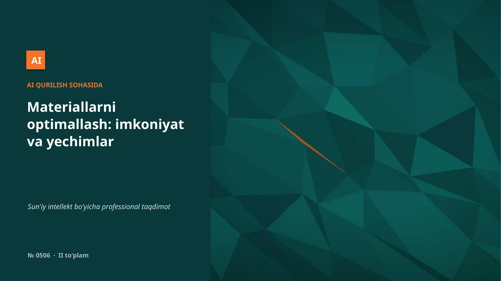 Sun'iy intellekt bo'yicha professional taqdimot